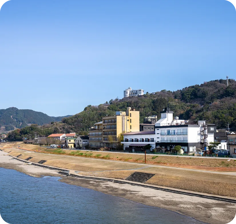 原鶴溫泉街與周邊道路環境