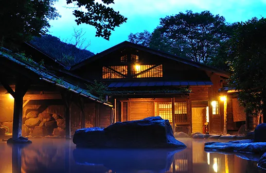 熊本・黑川溫泉溫泉設施(やまびこ旅館)第二張旅館實景