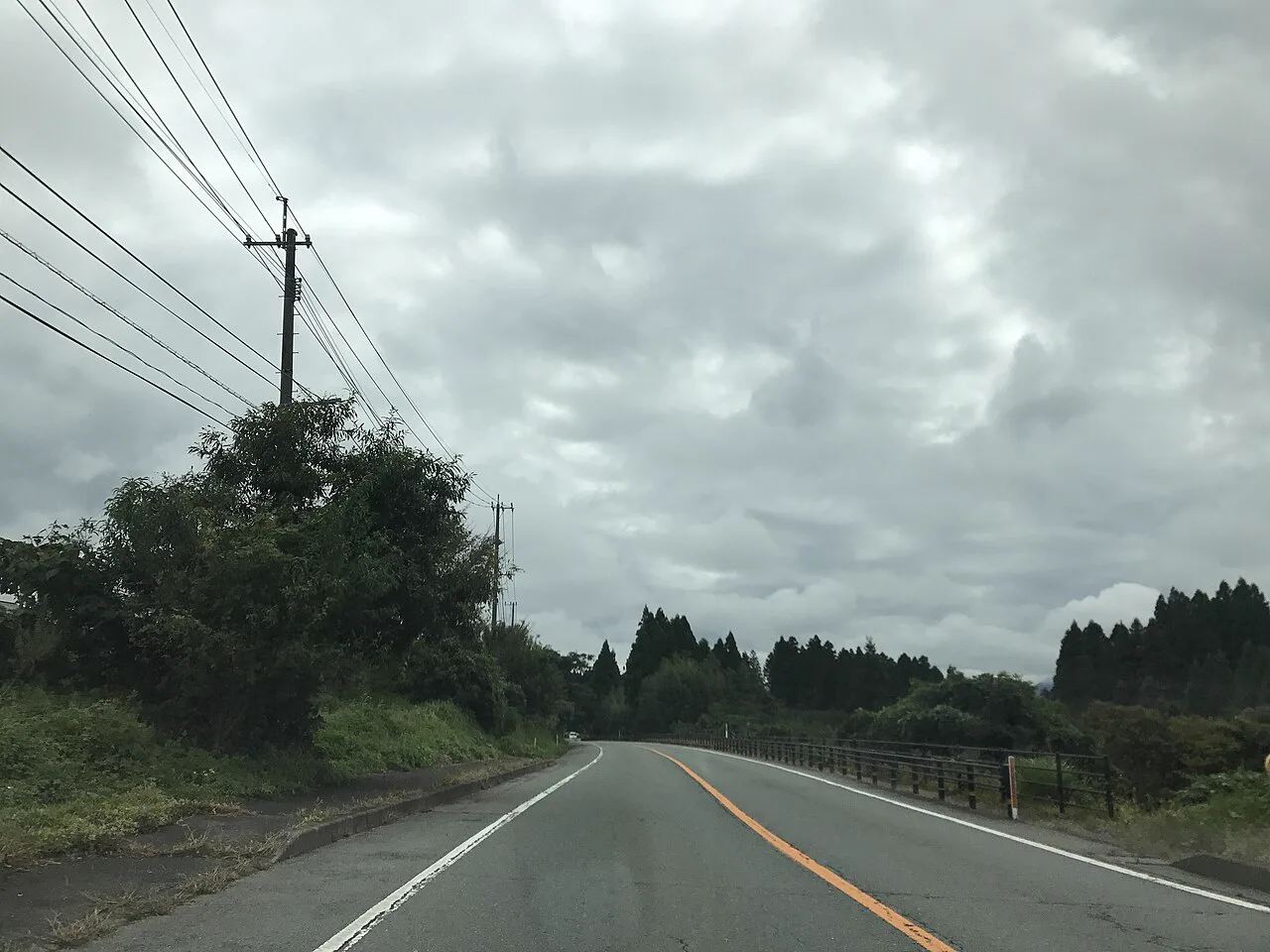Japan National Route 57 on border of Aso City and Ubuyama Village 2