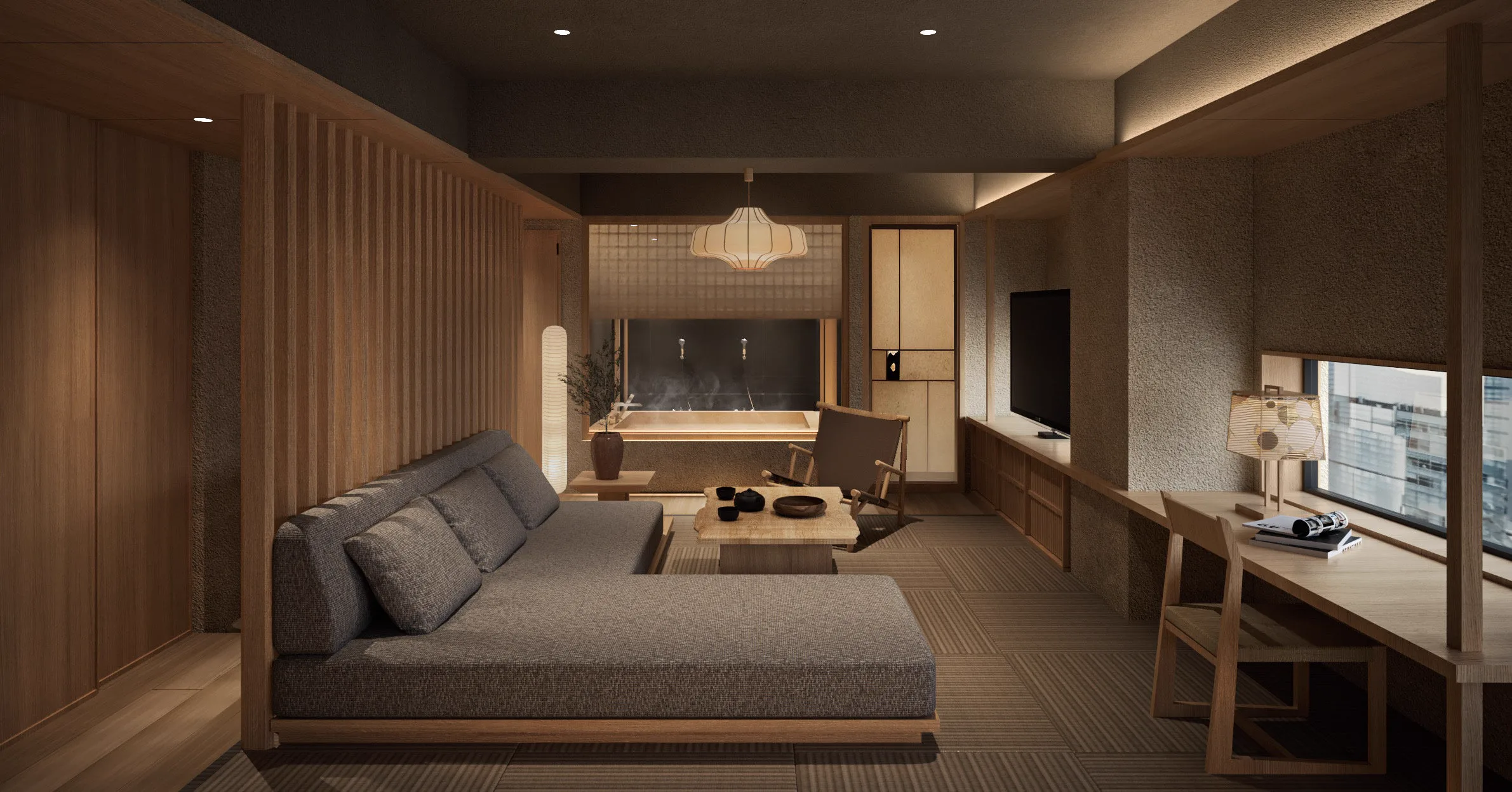 ONSEN RYOKAN 由縁 新宿旅館與浴場實景